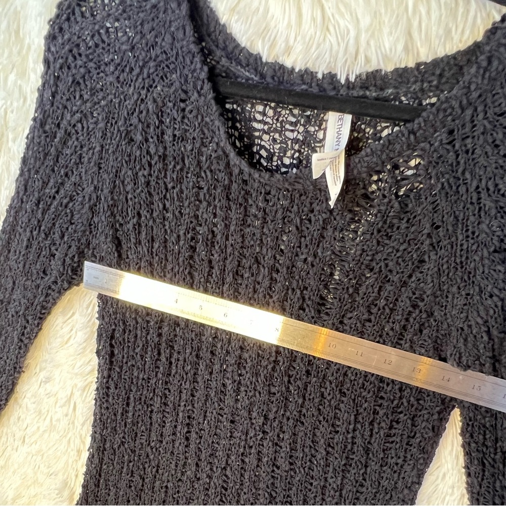 Aeropostale Bethany Mota Knit Black Sweater Cover Up Sz M - Picture 13 of 16